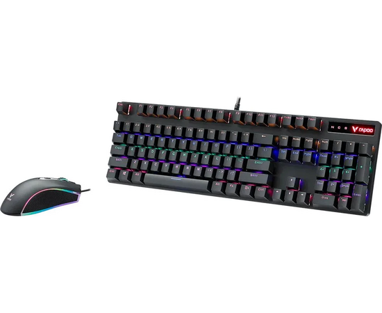  Комплект клавиатура и мышь RAPOO V150S Backlit Mechanical Gaming Keyboard & Optical Gaming Mouse Black 
