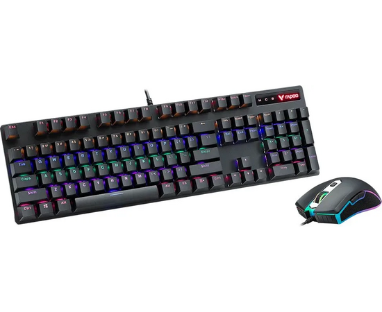  Комплект клавиатура и мышь RAPOO V150S Backlit Mechanical Gaming Keyboard & Optical Gaming Mouse Black 