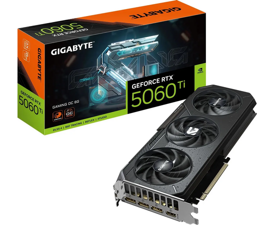  Видеокарта Gigabyte Nvidia GeForce RTX 5060TI Gaming OC (GV-N506TGAMING OC-8GD 1.0) 8ГБ, GDDR7, Ret 