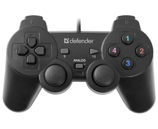  Геймпад Defender Omega, USB, 12 кнопок, 2 мини-джойстика, виброотдача, кабель: 1,8 м 