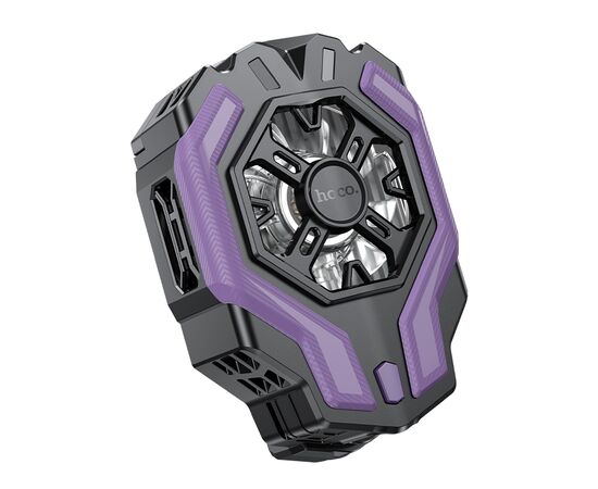 Кулер игровой (охлаждение) для смартфонов HOCO GM26 Ambitious cooling mobile phone fan (черный/фиолетовый) 