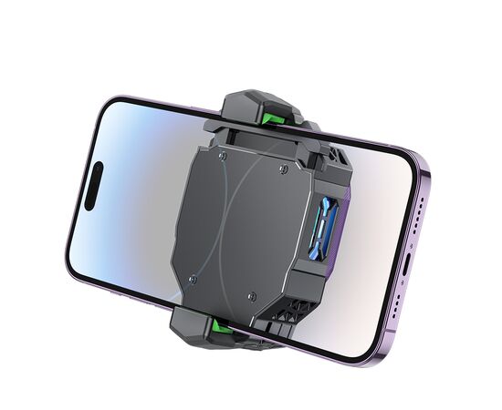  Кулер игровой (охлаждение) для смартфонов HOCO GM26 Ambitious cooling mobile phone fan (черный/фиолетовый) 