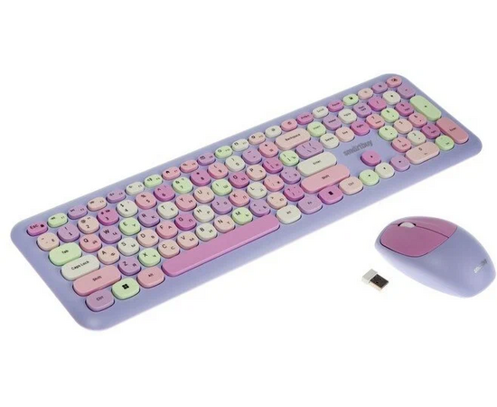  Комплект Smartbuy 666395 фиолетовый SBC-666395AG-V клавиатура+мышь мультимедийный 