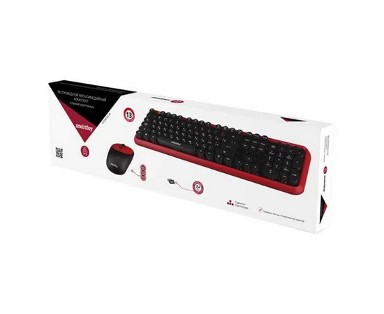  Комплект клавиатура и мышь SMARTBUY SBC-620382AG-RK черный/красный 