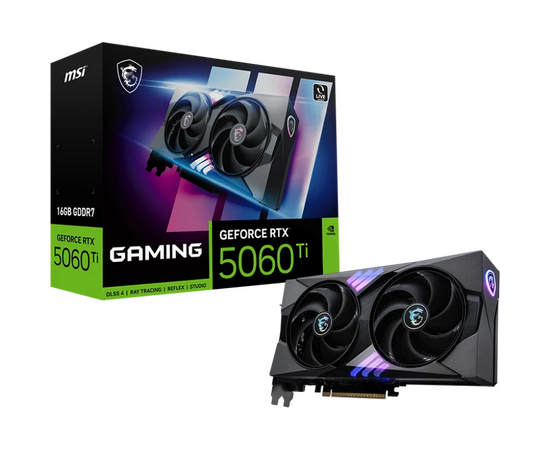  Видеокарта MSI RTX 5060 Ti 16G Gaming, 16Gb 128bit GDDR7 2572/28000/HDMIx1/DP PCI-E 5.0 