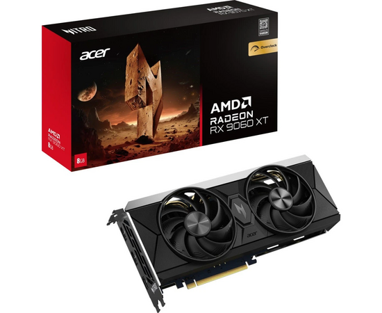  Видеокарта Acer RX9060XT Nitro OC 8GB (DP.Z4UWW.P01) GDDR6 128bit 2xDP HDMI 2Fan RTL 