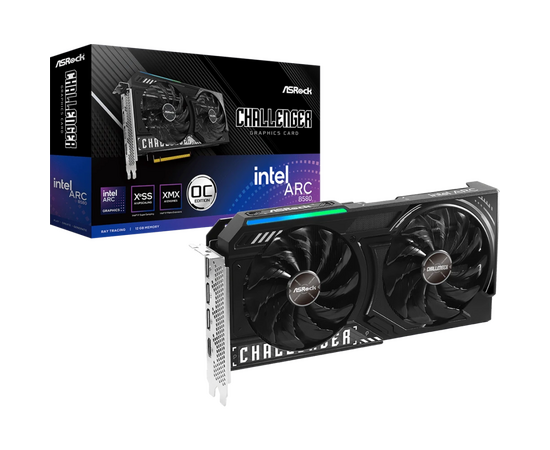  Видеокарта ASRock Intel Arc B580 Challenger 12GB OC (B580 CL 12GO) //B580, HDMI, DP*3, 12G, D6 