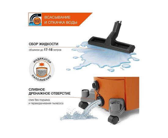  Пылесос строительный DAEWOO DAVC 2500SD 