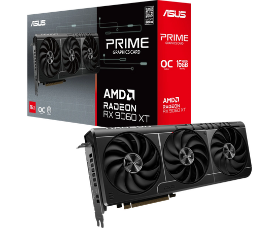  Видеокарта ASUS AMD Radeon RX 9060XT (Prime-RX9060XT-O16G) 16ГБ GDDR6, Ret 