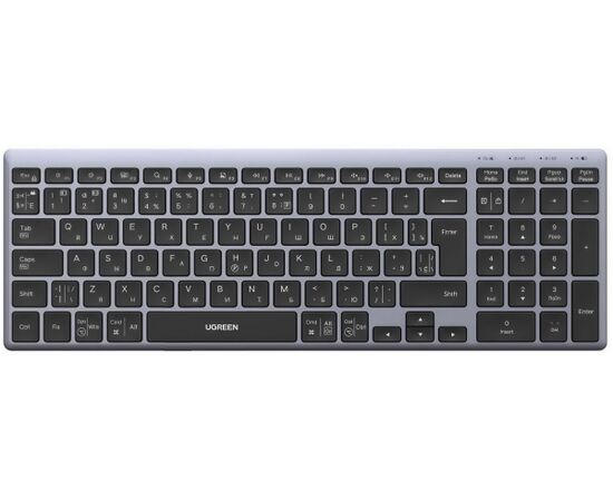  Комплект беспроводной клавиатура и мышка UGREEN MK552 (85513RU) Multi-Mode BT 2.4G Wireless Keyboard and Mouse Combo черный 