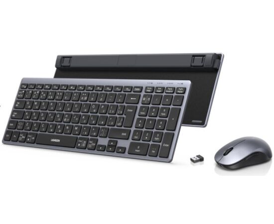  Комплект беспроводной клавиатура и мышка UGREEN MK552 (85513RU) Multi-Mode BT 2.4G Wireless Keyboard and Mouse Combo черный 