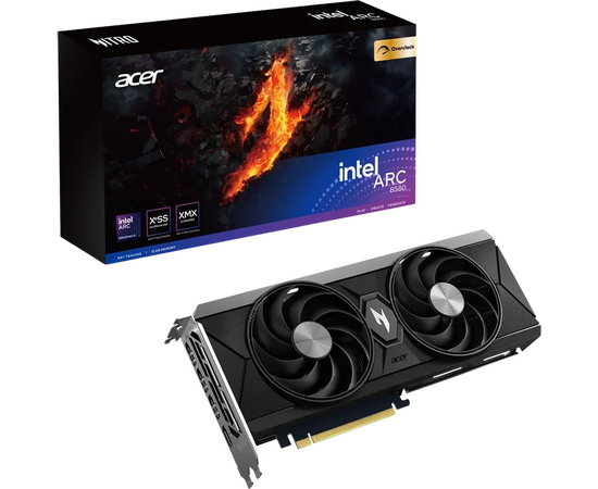  Видеокарта Acer B580 Nitro OC 12GB (DP.Z4BWW.P01) GDDR6 192bit 3xDP HDMI 2Fan RTL 