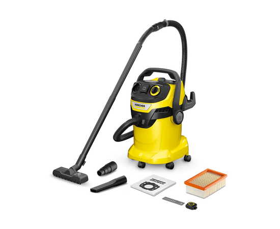  Строительный пылесос Karcher WD 5 Control P 25/5/22 (1.628-317.0) 1200Вт уборка сухая/влажная/выдув/сбор воды желтый 
