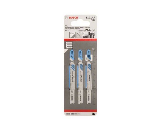  Пильное полотно Bosch T 121 AF 2.608.636.698 Speed for Metal 3шт 